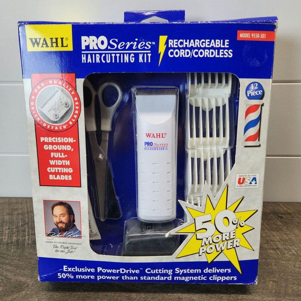 Wahl Pro Series Hair Cutting 12 Pc Kit 9550-501 NEW Rechargable Cordless White